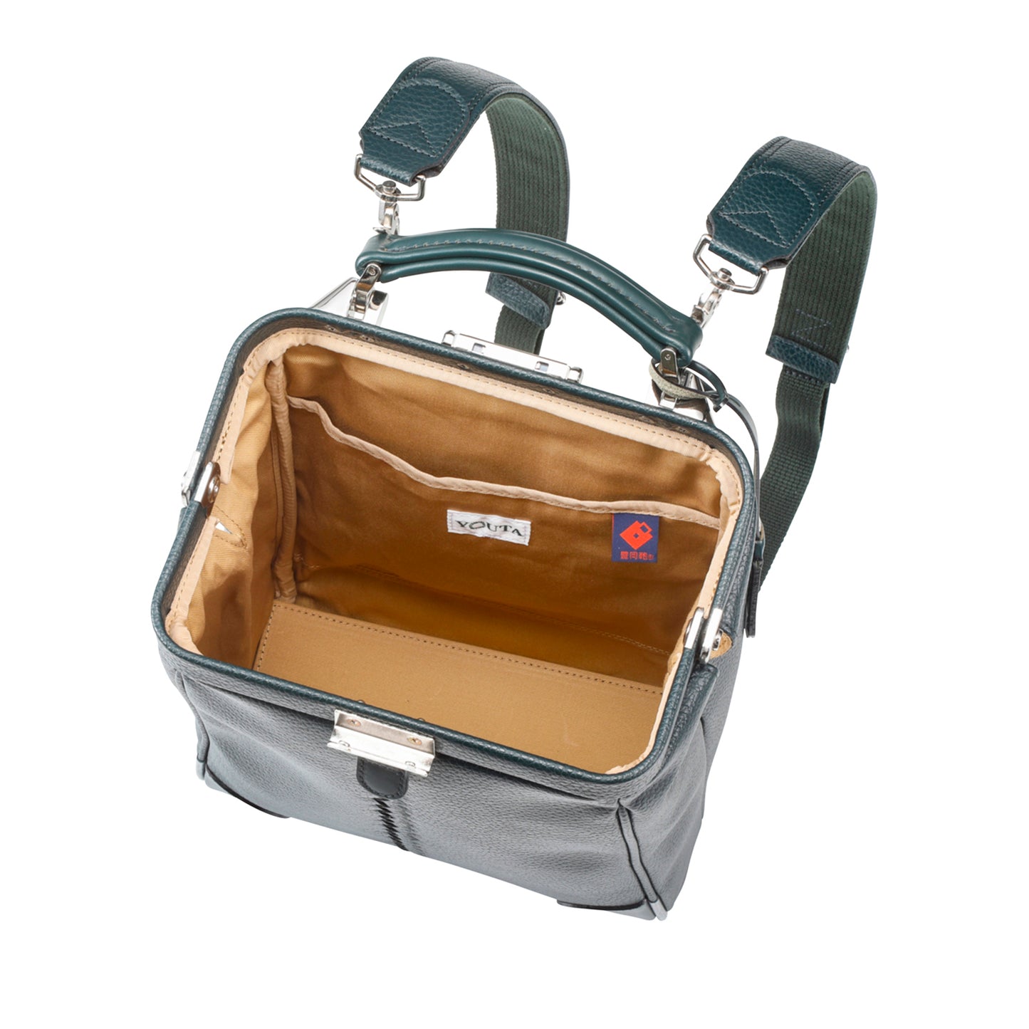 ◆豊岡鞄認定【漆塗りKIJIROロング木手ハンドル】ミニダレスバッグ 豊岡鞄 XSサイズ YK60【ELK】ダークグリーン