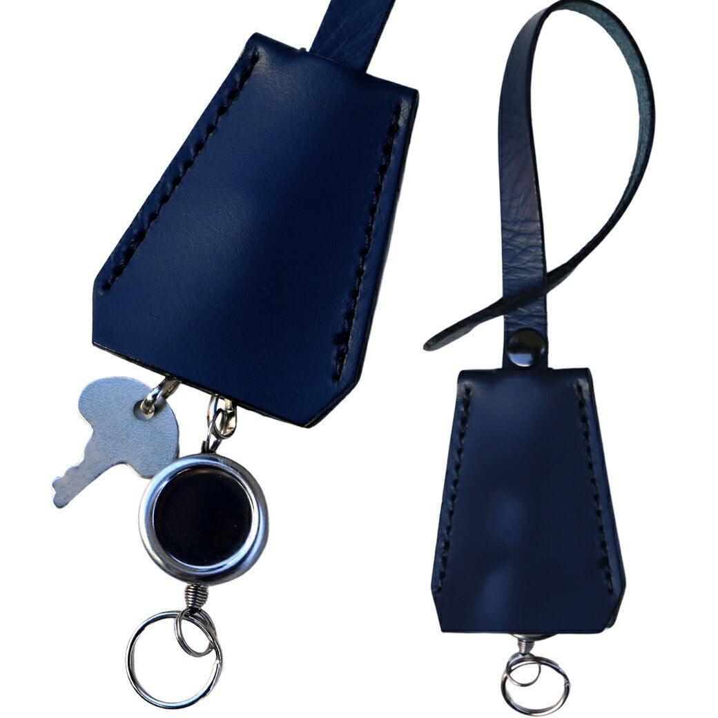 キークロシェット 本革 リールストラップ付き スペアキー付属 Y-1099【ネコポス・日時指定不可】