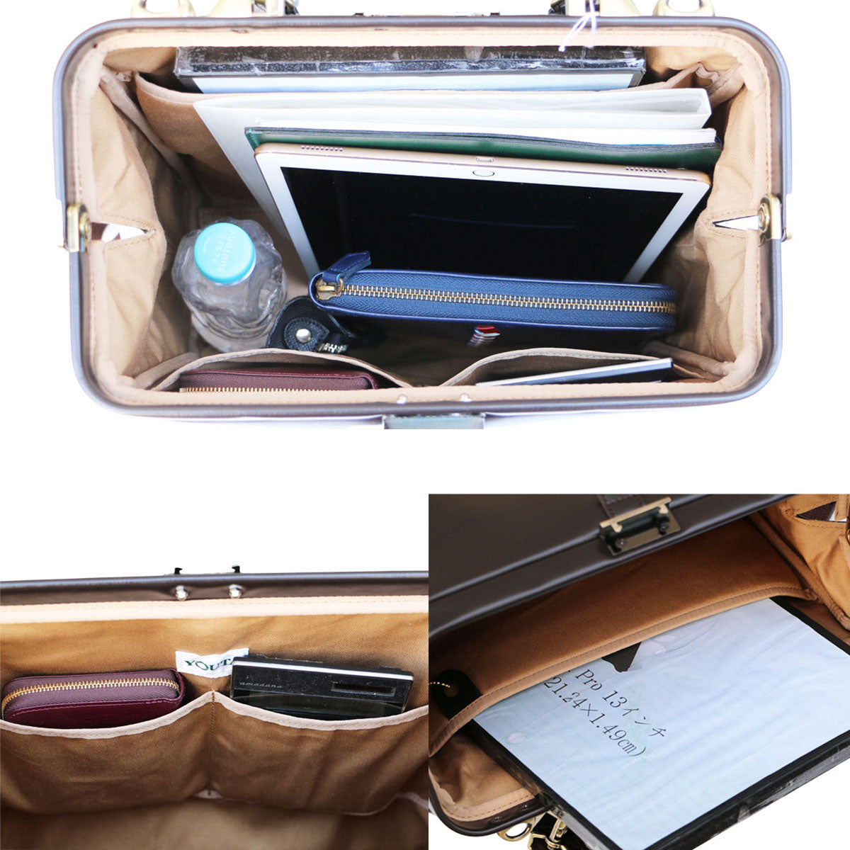 ◆【ブラック木手SET】 ダレスバッグ 縦型Mサイズ Y3M【LIGHT】キャメル