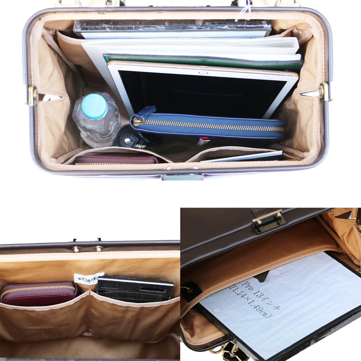 ◆【ウォルナット木手SET】ダレスバッグ 縦型Mサイズ Y3M【LIGHT】チョコ