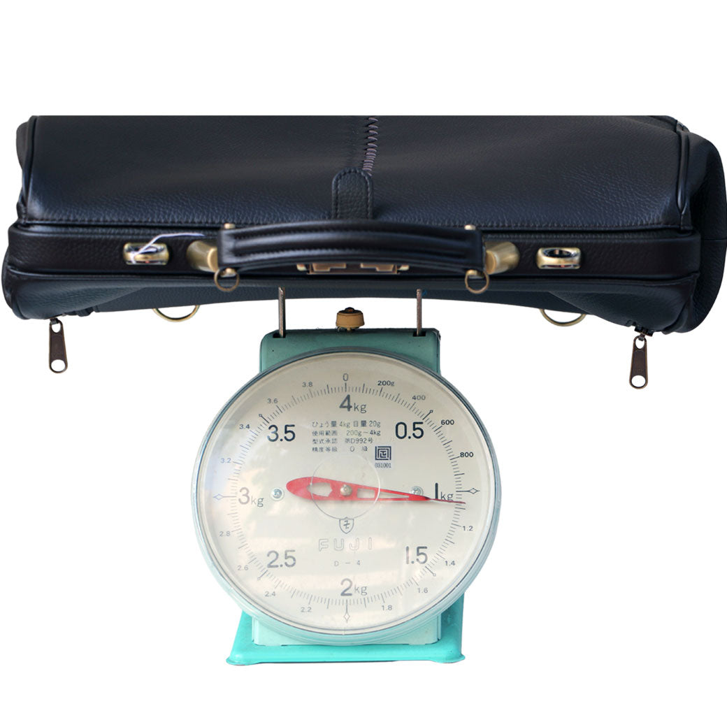 (ブラック木手セット)ダレスバッグ 本革 Mサイズ Y7P【ウルトラライトレザー】