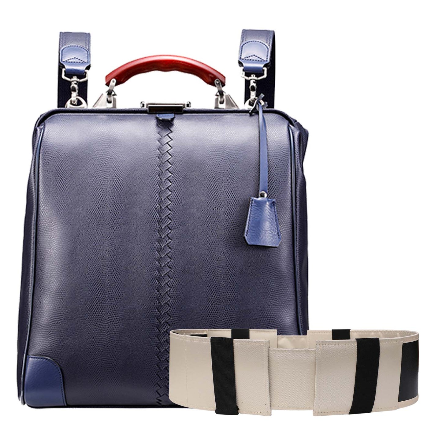 豊岡鞄認定 【カバンの骨SET 】ダレスバッグ 豊岡鞄 本革付属 Lサイズ YK3【LIZARD】