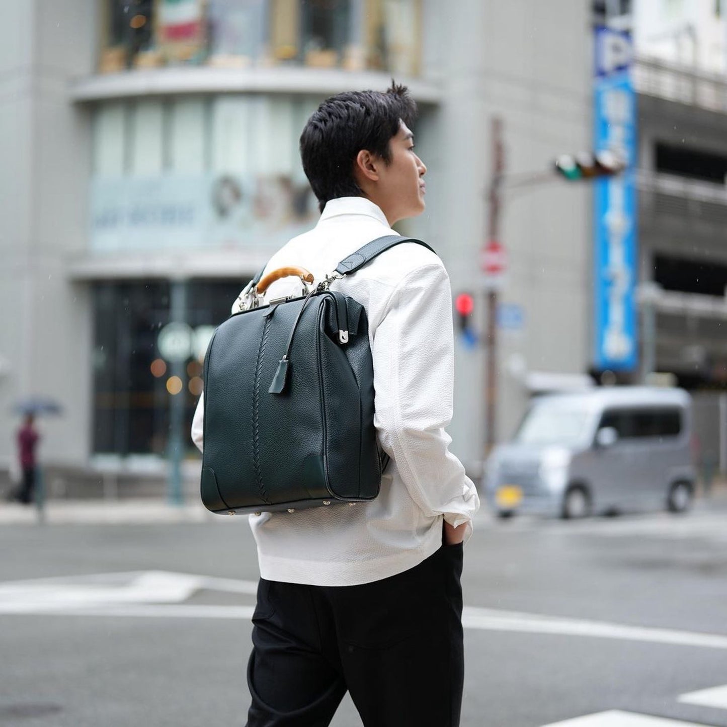 ◆豊岡鞄認定 ダレスバッグ 本革付属 Mサイズ YK3ME【ELK】ダークグリーン