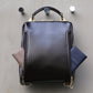 ◆Mini Dulles Bag XS Size Lacquered Wooden Handle SET Y60 [LIGHT] Chocolate