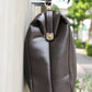 ◆【Nubuck leather long handle set】Dulles bag horizontal type M size Y7【LIGHT】Chocolate