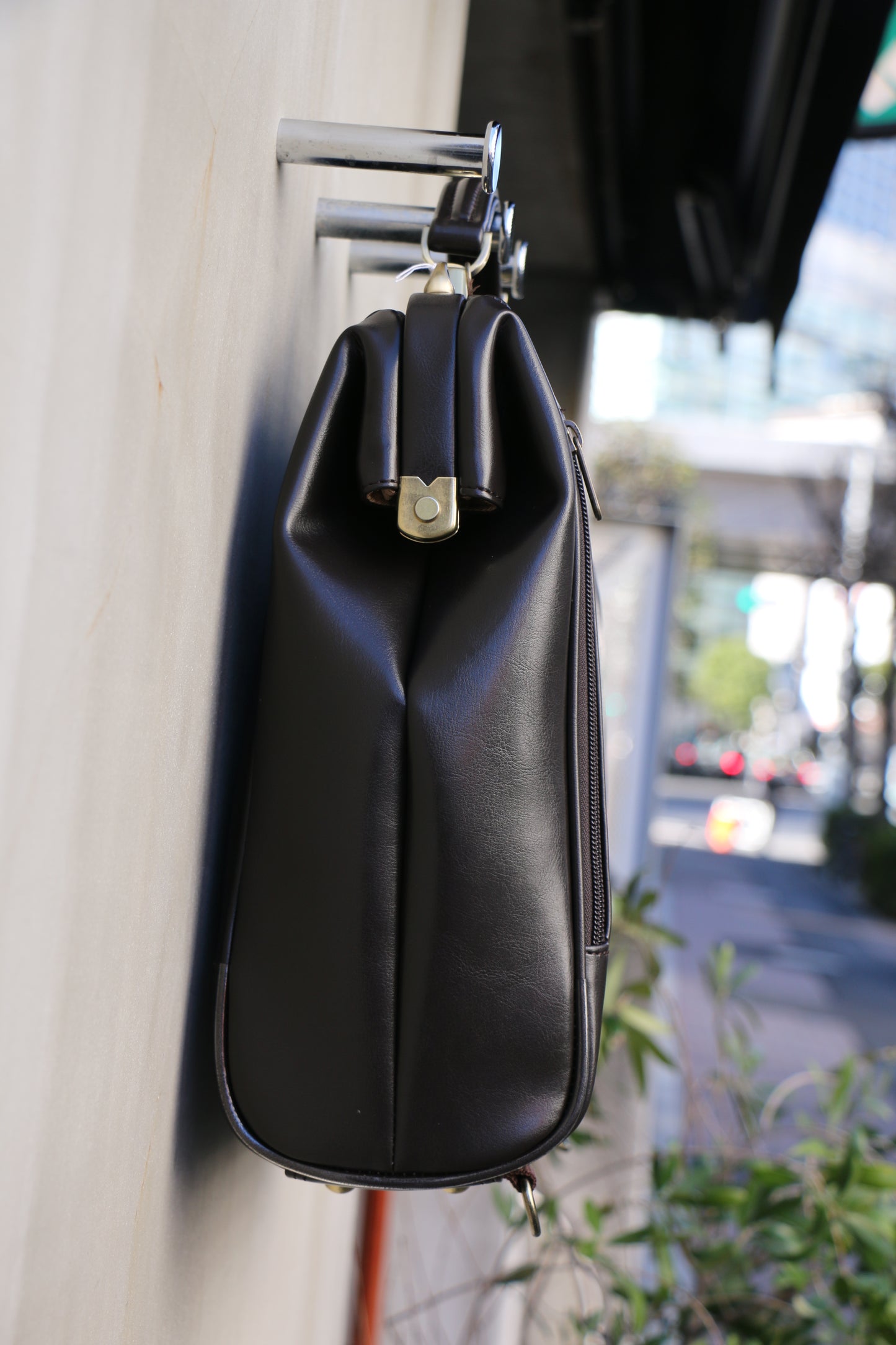 ◆【Nubuck leather long handle set】Dulles bag vertical S size Y9【LIGHT】Chocolate