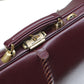 ◆Dulles Bag M size lacquered wooden handle SET Y7 [LIGHT] Burgundy