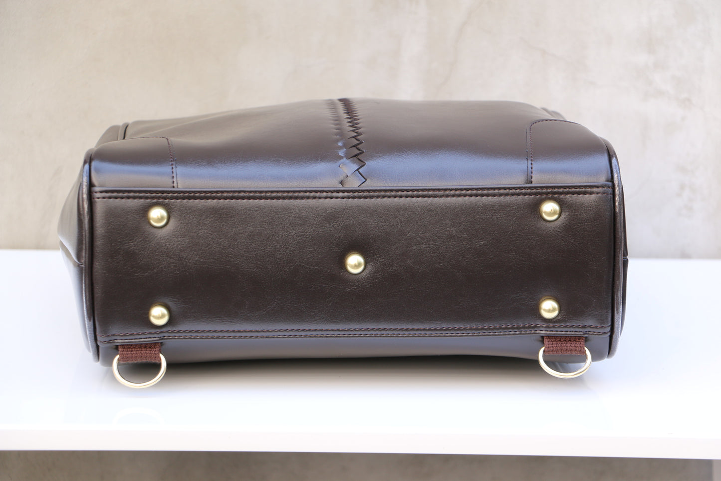 ◆Dulles bag, horizontal, M size, Y3M [LIGHT] [tanned leather long handle set] Chocolate