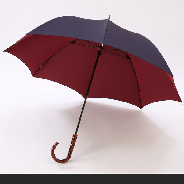 Ramuda ニューピンドット 漆寒竹大曲 ラムダ 甲州織 本革型押し 傘