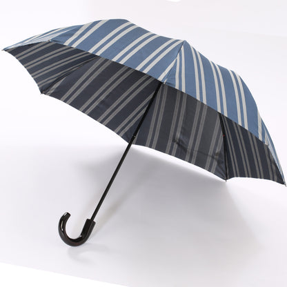 【当店限定品】Ramuda 漆塗り 折り畳み傘 レジメンタル 漆小曲 耐風骨 折りたたみ傘 軽量 55cm ラムダ 甲州織  NM216305-SAX