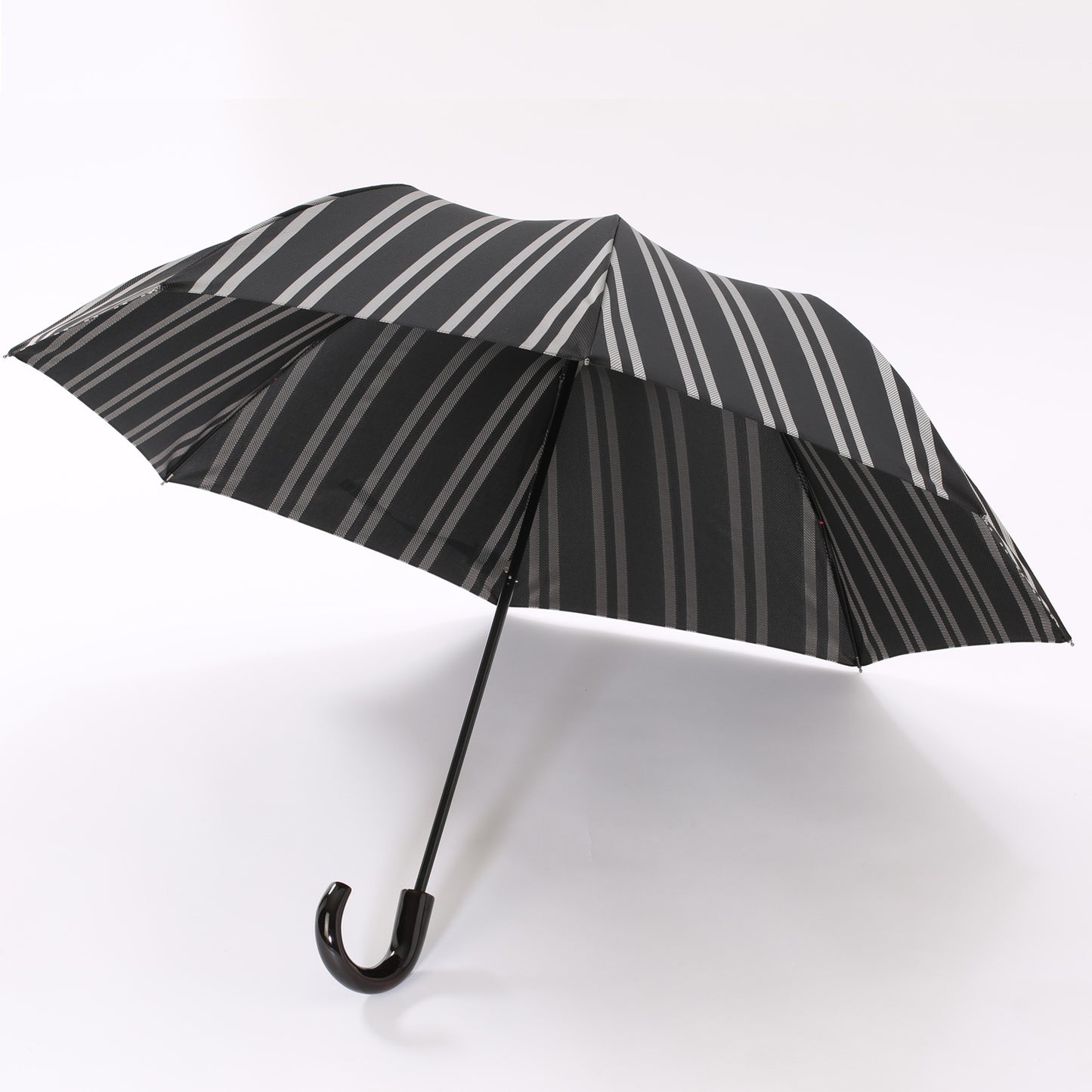 【当店限定品】Ramuda 漆塗り 折り畳み傘 レジメンタル 漆小曲 耐風骨 折りたたみ傘 軽量 55cm ラムダ 甲州織  NM216305-SAX