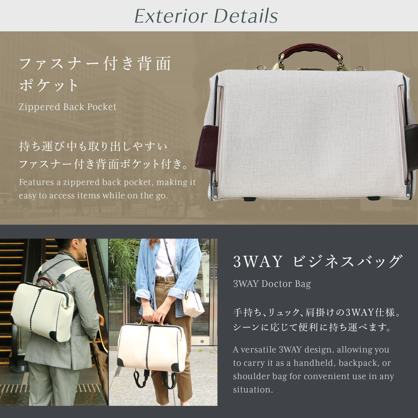 【15個限定カラーオクタビア】横型ダレスバッグ L　YK-0002-OCT