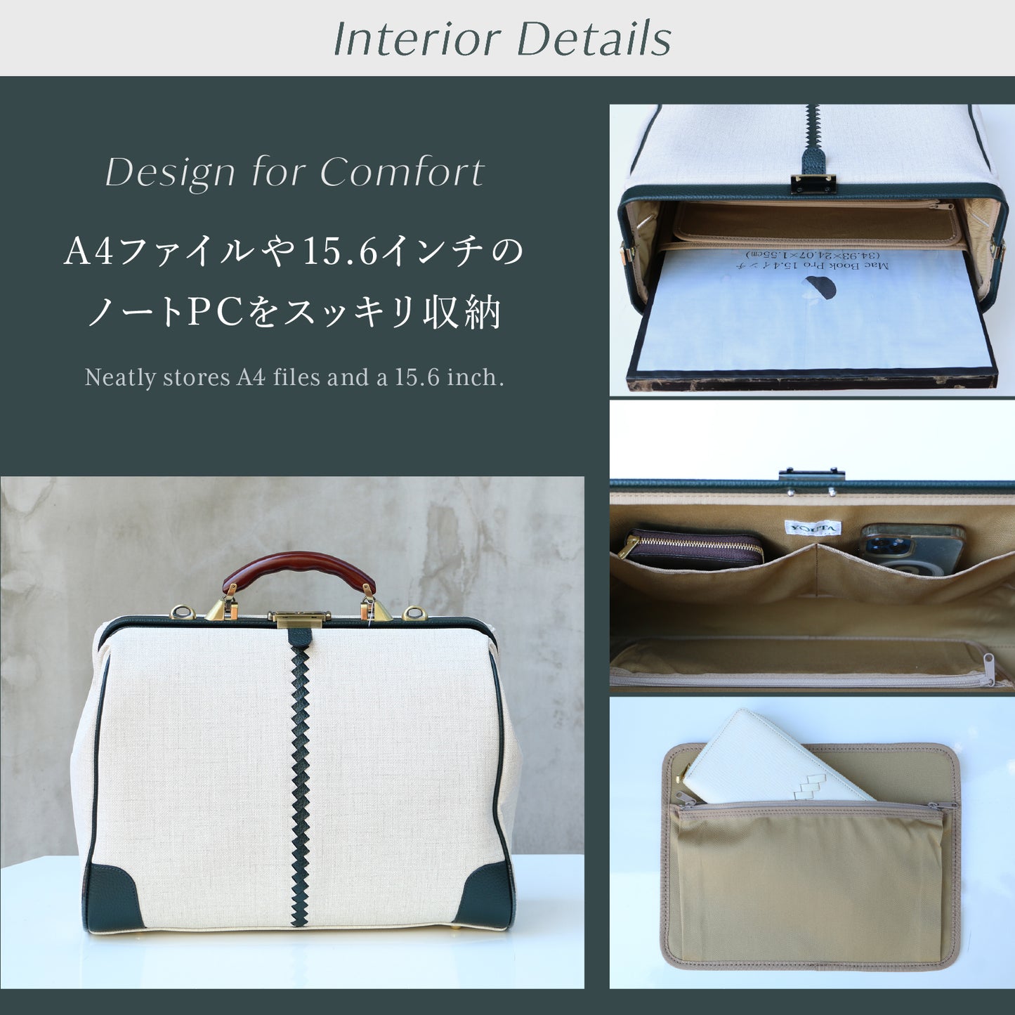 【15個限定カラーオクタビア】横型ダレスバッグ M　YK-0007-OCT