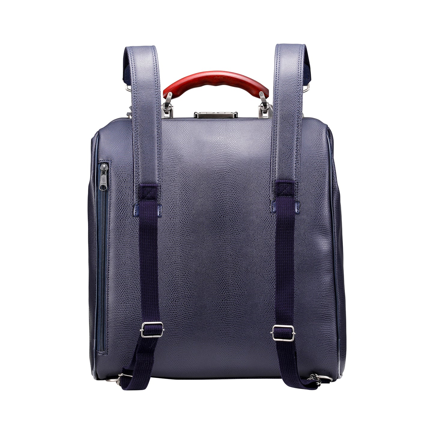 ◆Toyooka Bags Certified [Genuine Leather Handle SET] Dulles Bag Toyooka Bags L Size YK3 [LIZARD] Navy