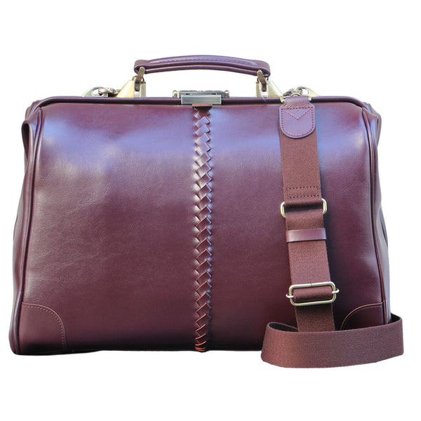 カスタム品　YOUTA　ダレスバック　バーガンディー レザー リュック ダレスバッグ 縦型｜防水レザーのビジネスバッグ・ダレスバッグ