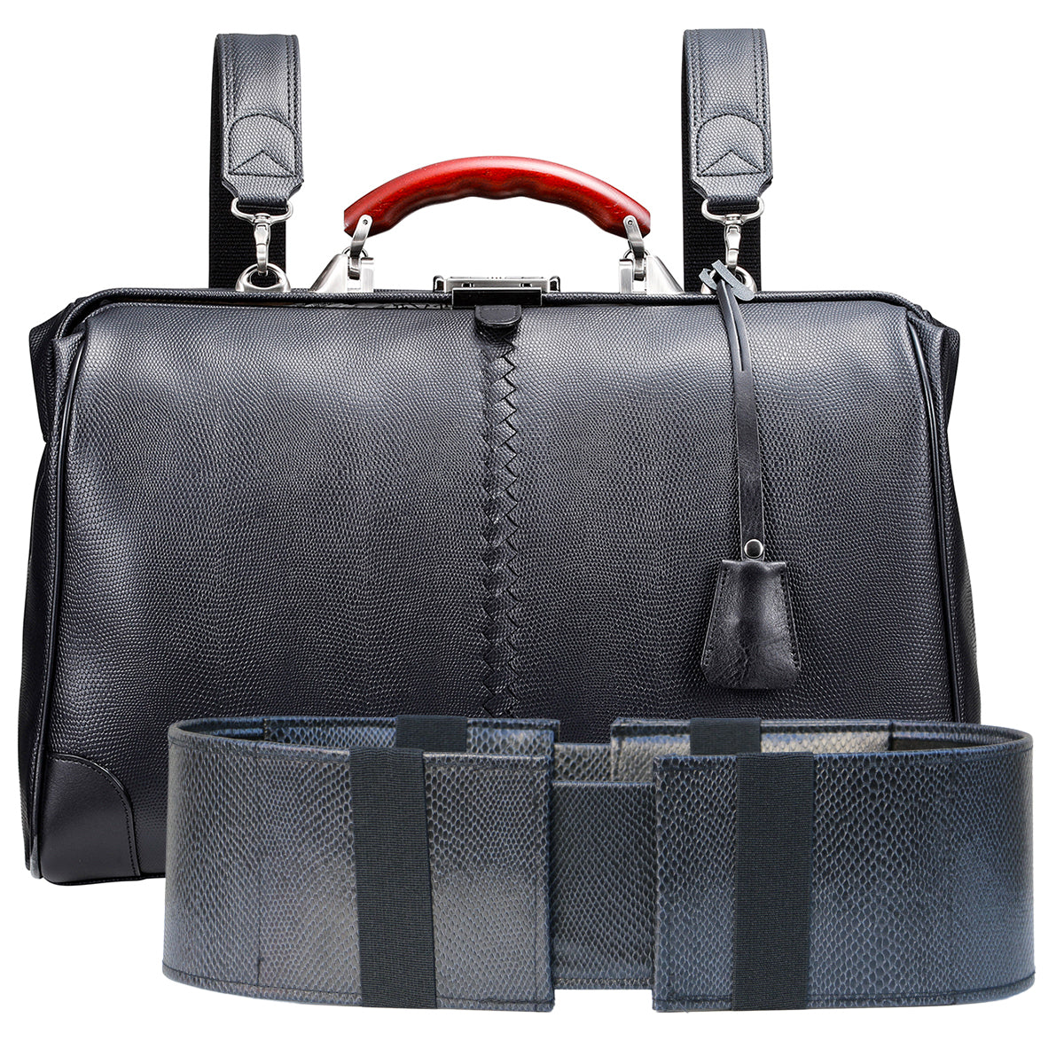 豊岡鞄認定 ダレスバッグ 豊岡鞄 本革付属 Lサイズ YK2【LIZARD】