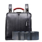 ◆Toyooka Bags Certified Dulles Bag with Genuine Leather, Large Size, Lizard, Bag Bones Set, YK3 [LIZARD] Black