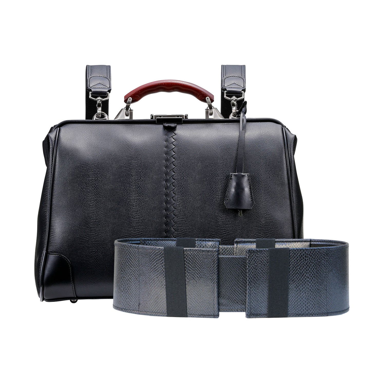 豊岡鞄認定 ダレスバッグ 本革付属 Mサイズ YK7【LIZARD】