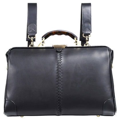 【 べっ甲柄アセテートハンドルSET】ダレスバッグ 本革 Lサイズ  Y2P【HORSE】