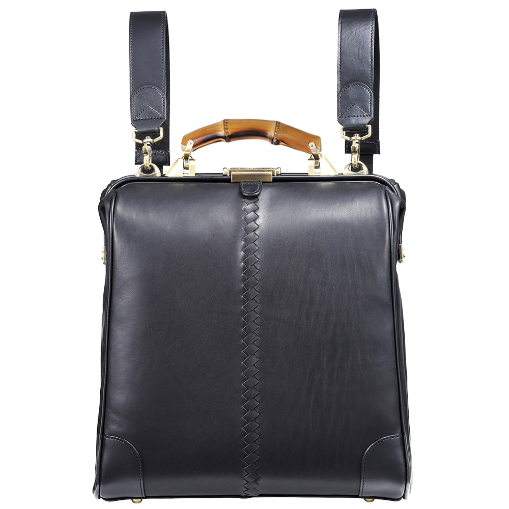 【バンブーハンドルSET】ダレスバッグ 本革 Mサイズ カリン木手SET Y3MP【HORSE】 (コピー)