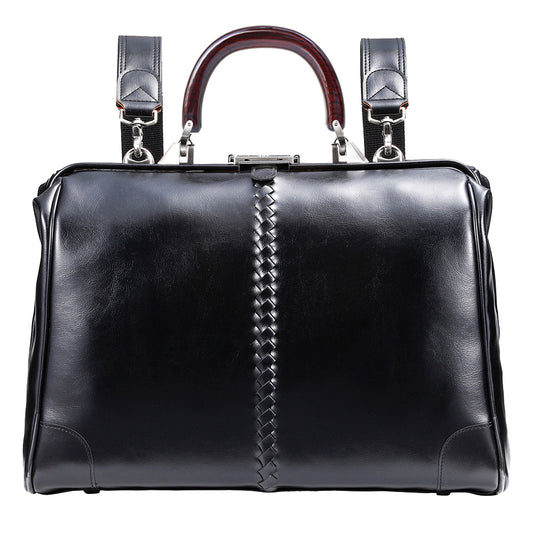 ◆【Lacquer-painted KIJIRO Long SET】Dulles bag, horizontal, M size, Y7【LIGHT】Black