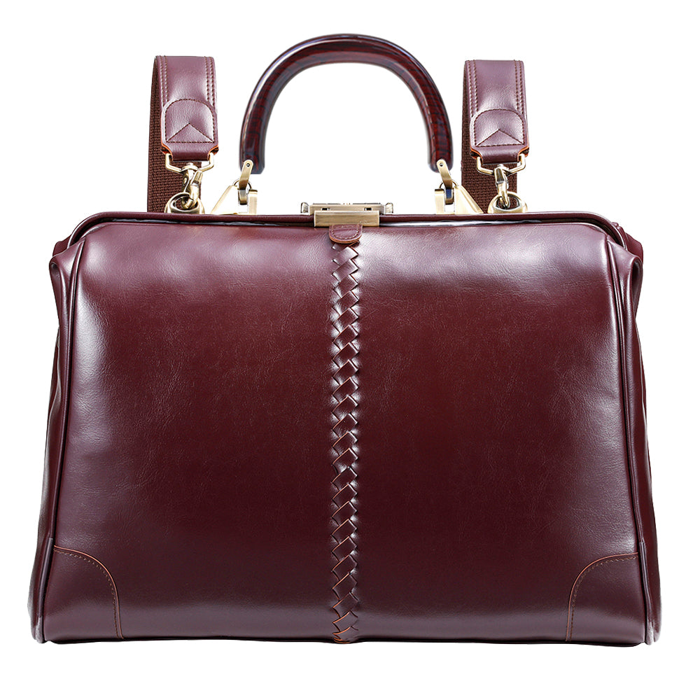 ◆【Lacquer-painted KIJIRO Long SET】Dulles bag, horizontal, M size, Y7【LIGHT】Burgundy