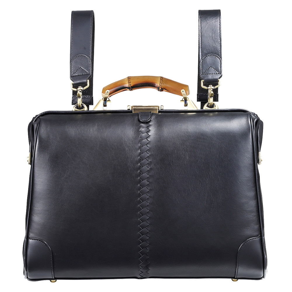 【バンブーハンドルSET】ダレスバッグ 本革 Mサイズ  Y7P【HORSE】