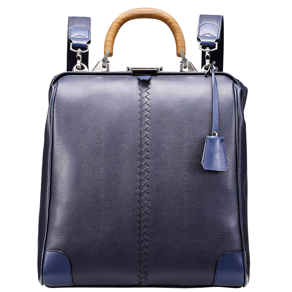 Toyooka Bags Certified [Natural Long Wooden Handle SET] Dulles Bag Toyooka Bags M Size Long Handle SET YK3M [LIZARD]