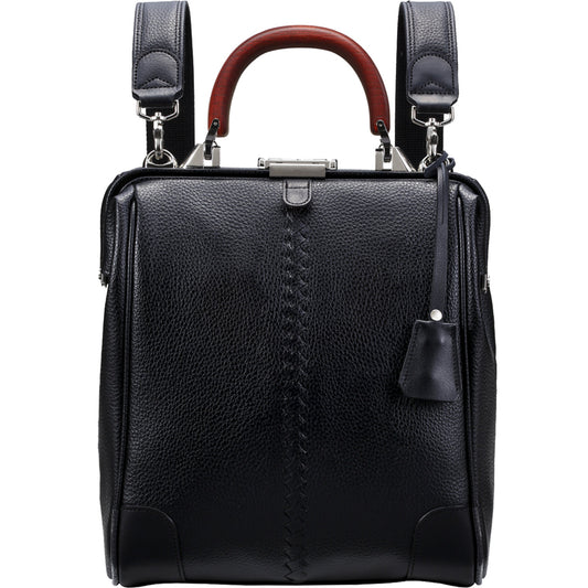 ◆Toyooka Bags Certified [Long Wooden Handle SET Dulles Bag] Toyooka Bags M Size YK3ME [ELK] Black