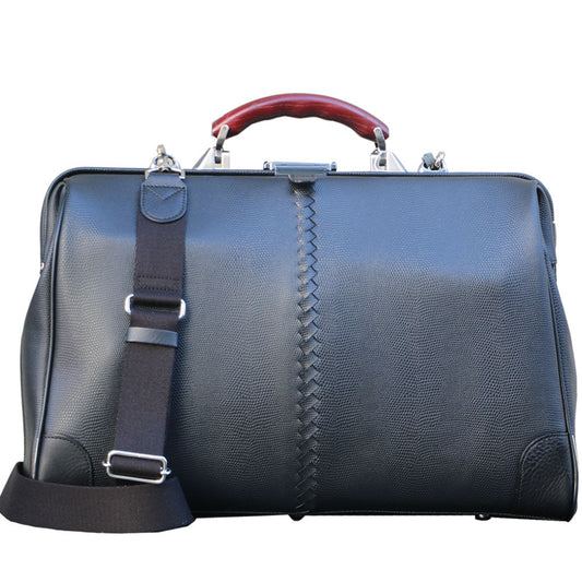 ◆Toyooka Bags Certified [Shoulder Custom SET] Dulles Bag Toyooka Bags M Size YK7 [LIZARD] Black
