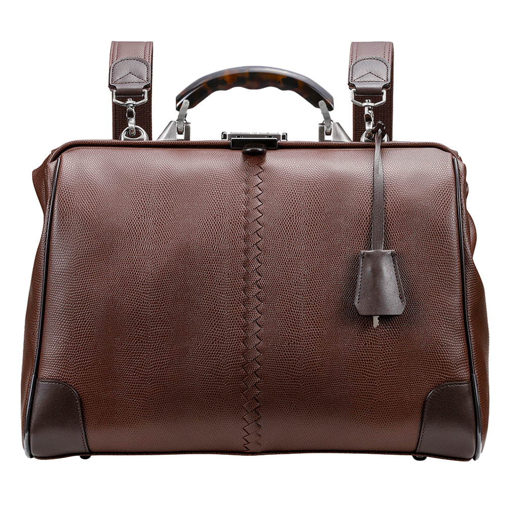 【べっ甲柄アセテートハンドルSET】豊岡鞄認定 ダレスバッグ　豊岡鞄 本革付属 Mサイズ YK7【LIZARD】