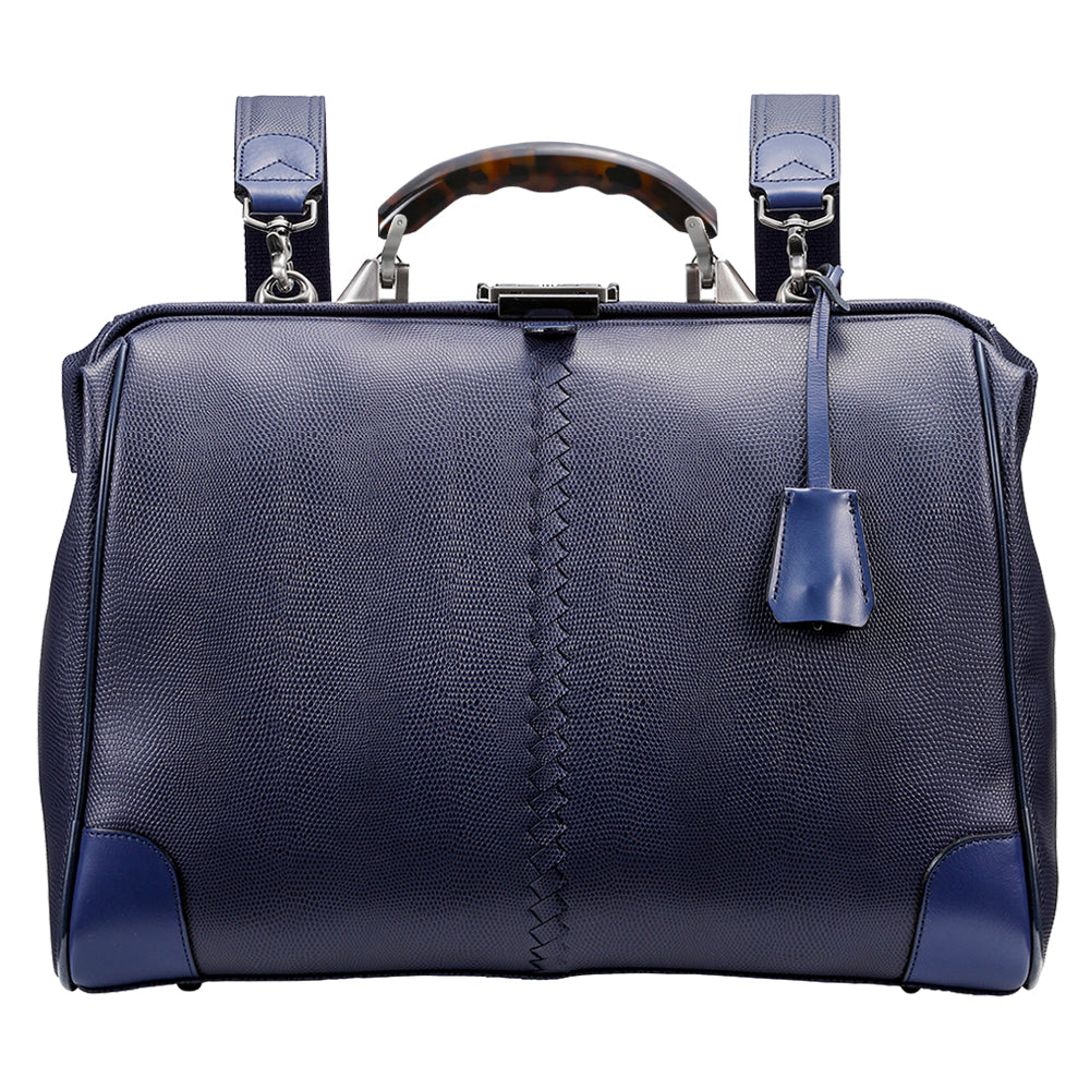 【べっ甲柄アセテートハンドルSET】豊岡鞄認定 ダレスバッグ　豊岡鞄 本革付属 Mサイズ YK7【LIZARD】