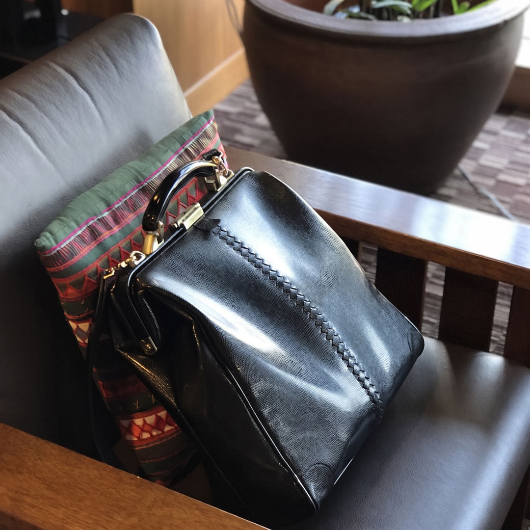 【先行予約特典付き】ダレスバッグ 縦型 Lサイズ  20周年記念限定　漆黒リザード　限定１５個　 YK3