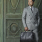 Dulles Bag, Genuine Leather, Medium Size, Lacquered Wooden Handle SET Y7P [HORSE]