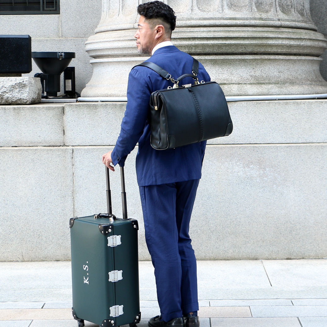 【バンブーハンドルSET】ダレスバッグ 本革 Lサイズ  Y2P【HORSE】