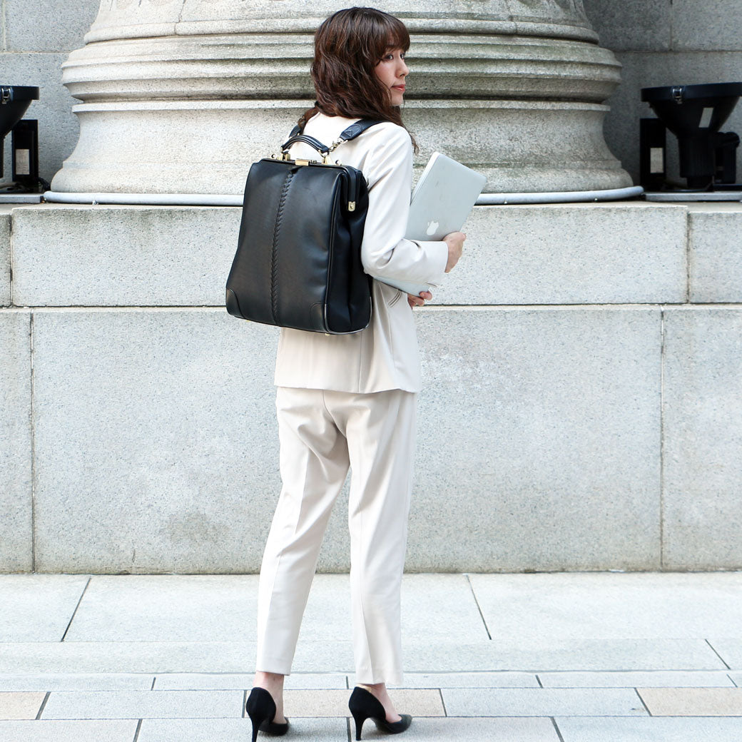 【バンブーハンドルSET】ダレスバッグ 本革 Mサイズ カリン木手SET Y3MP【HORSE】 (コピー)