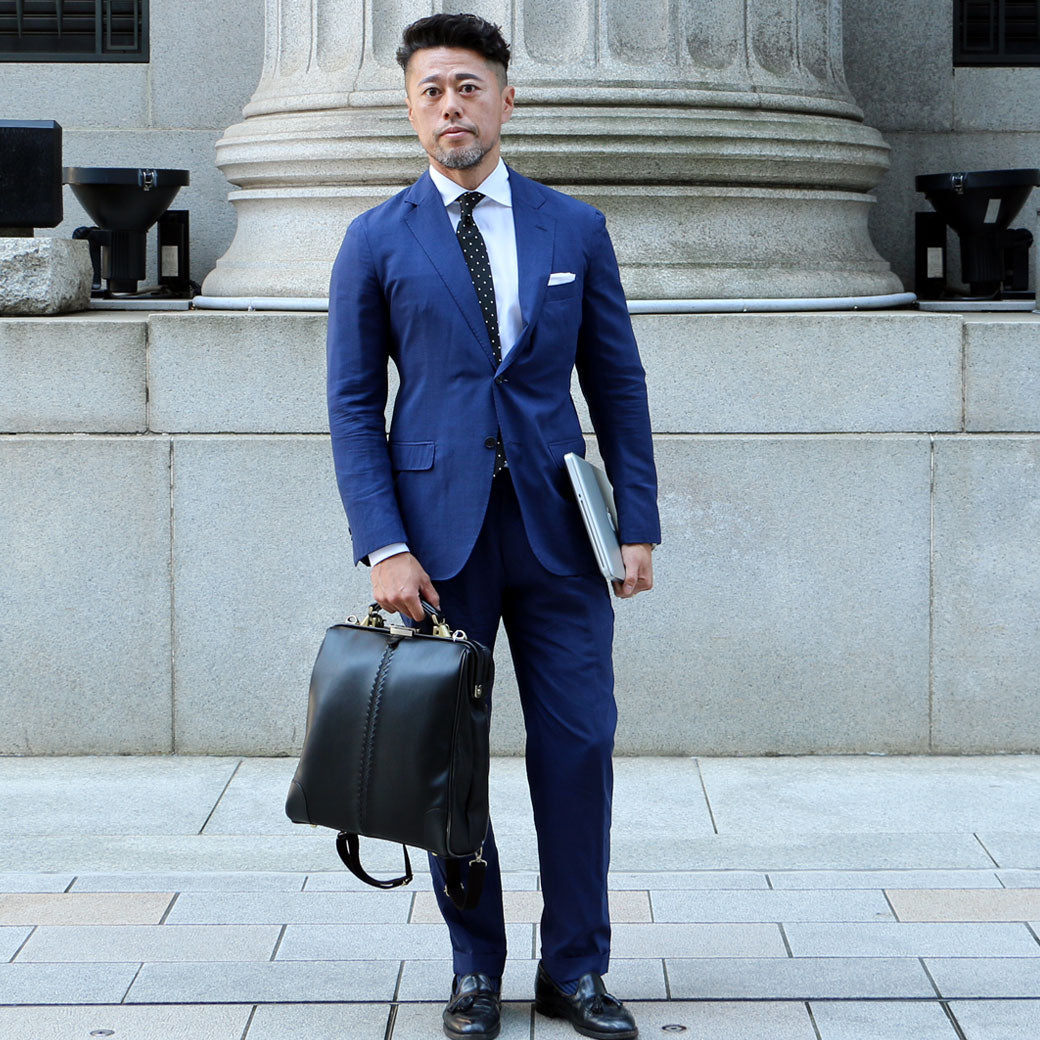 【バンブーハンドルSET】ダレスバッグ 本革 Mサイズ カリン木手SET Y3MP【HORSE】 (コピー)