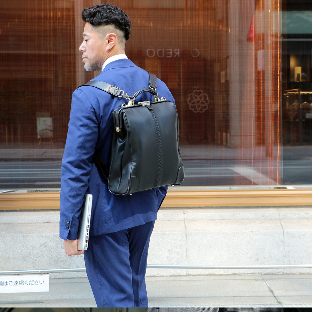 【バンブーハンドルSET】ダレスバッグ 本革 Mサイズ カリン木手SET Y3MP【HORSE】 (コピー)