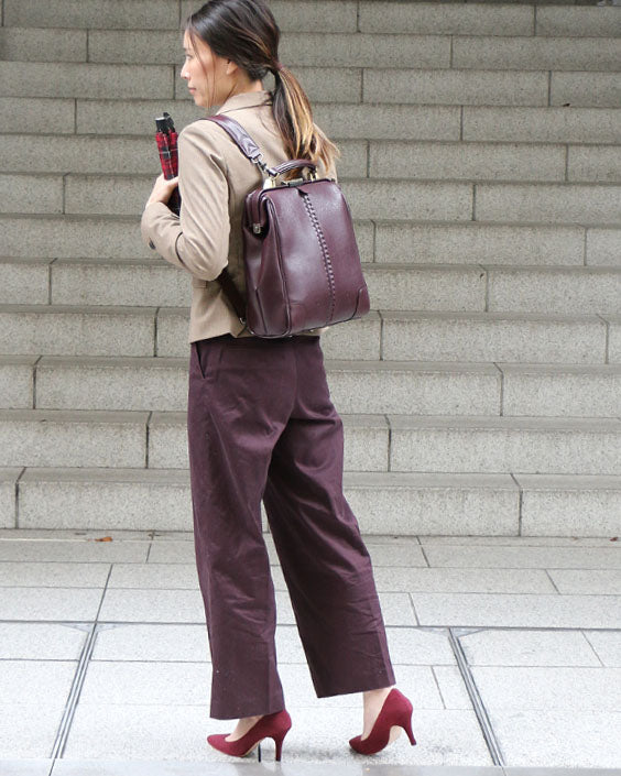 ◆Mini Dulles Bag XS Size [Nubuck Leather Long Handle Set] Y60 [LIGHT] Burgundy