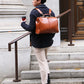 ◆【Karin Long Wooden Handle SET】Dulles Bag Horizontal M Size Y7【LIGHT】Camel