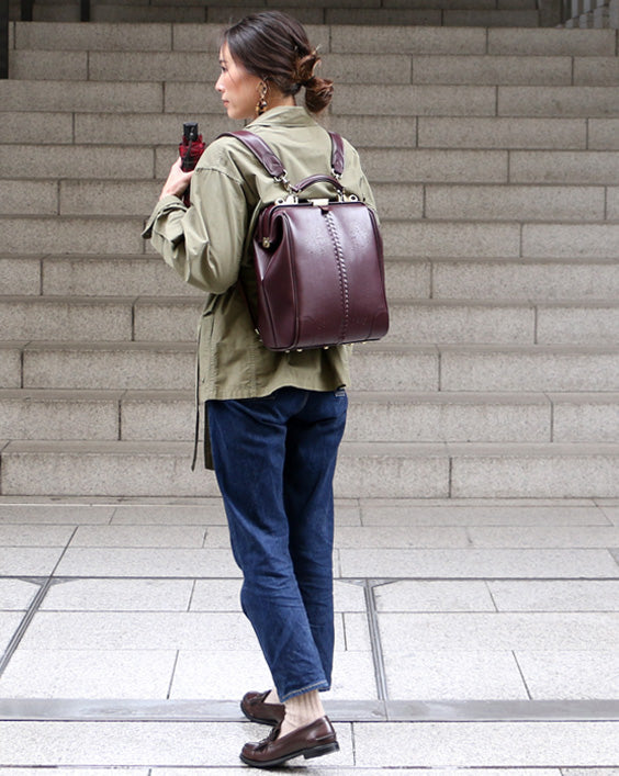 ◆【Nubuck leather long handle set】Dales bag vertical S size Y9【LIGHT】Camel