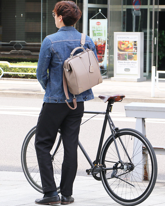 ◆Toyooka Bags Certified [Ryukyu Matsuki Hand SET] Dulles Bag Toyooka Bags S Size YK9 [ELK] Taupe