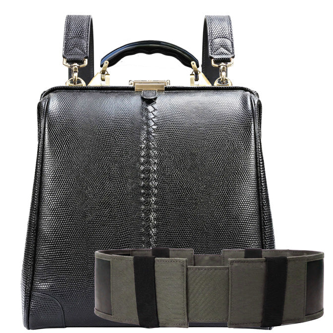 【先行予約特典付き】ダレスバッグ 縦型 Lサイズ  20周年記念限定　漆黒リザード　限定１５個　 YK3