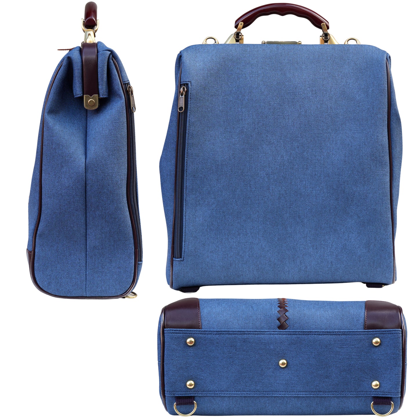 15個限定生産、2026春夏Limitedカラー「鳴門デニム」　縦型ダレスバッグL　YK3