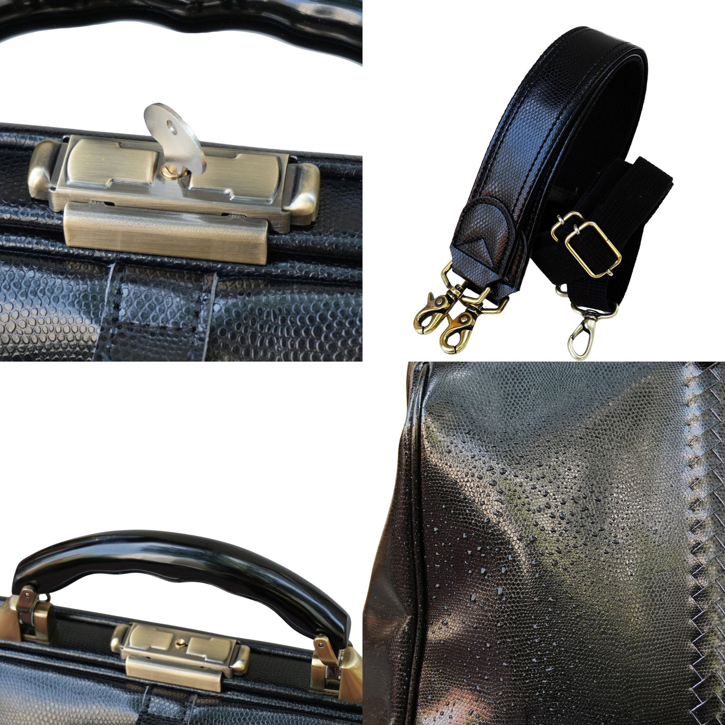 【先行予約特典付き】ダレスバッグ 縦型 Lサイズ  20周年記念限定　漆黒リザード　限定１５個　 YK3