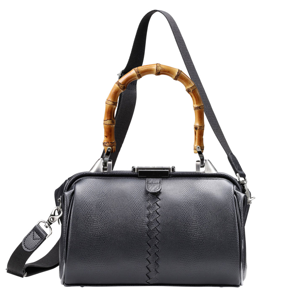 【ロングバンブーハンドルSET】豊岡鞄認定  ミニダレスショルダー 豊岡鞄 本革付属 XSサイズ yk31【Lizard】