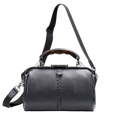 【べっ甲柄アセテートハンドルSET】豊岡鞄認定  ミニダレスショルダー 豊岡鞄 本革付属 XSサイズ yk31【Lizard】