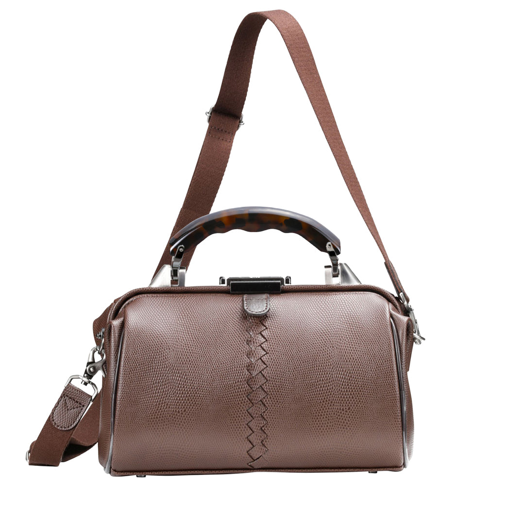 【べっ甲柄アセテートハンドルSET】豊岡鞄認定  ミニダレスショルダー 豊岡鞄 本革付属 XSサイズ yk31【Lizard】