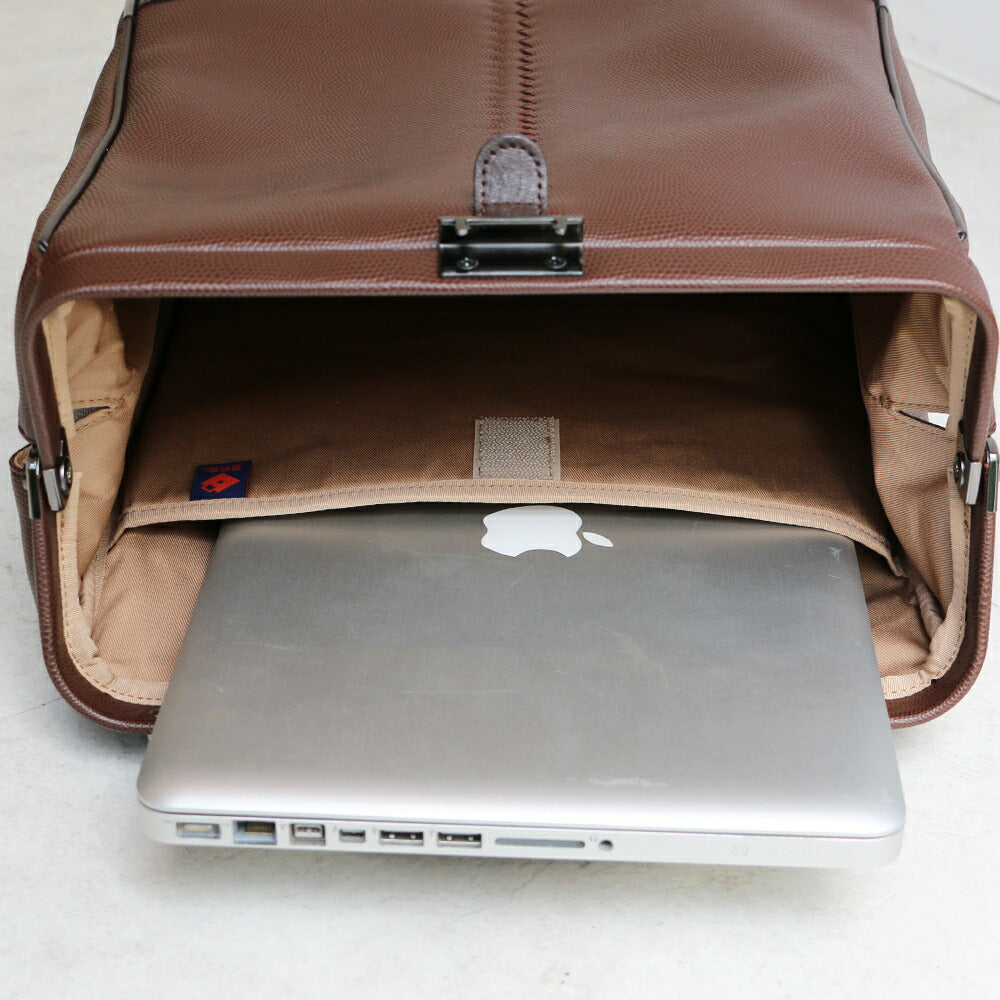 Lizard genuine leather handle M Toyooka bag, duffel bag, backpack