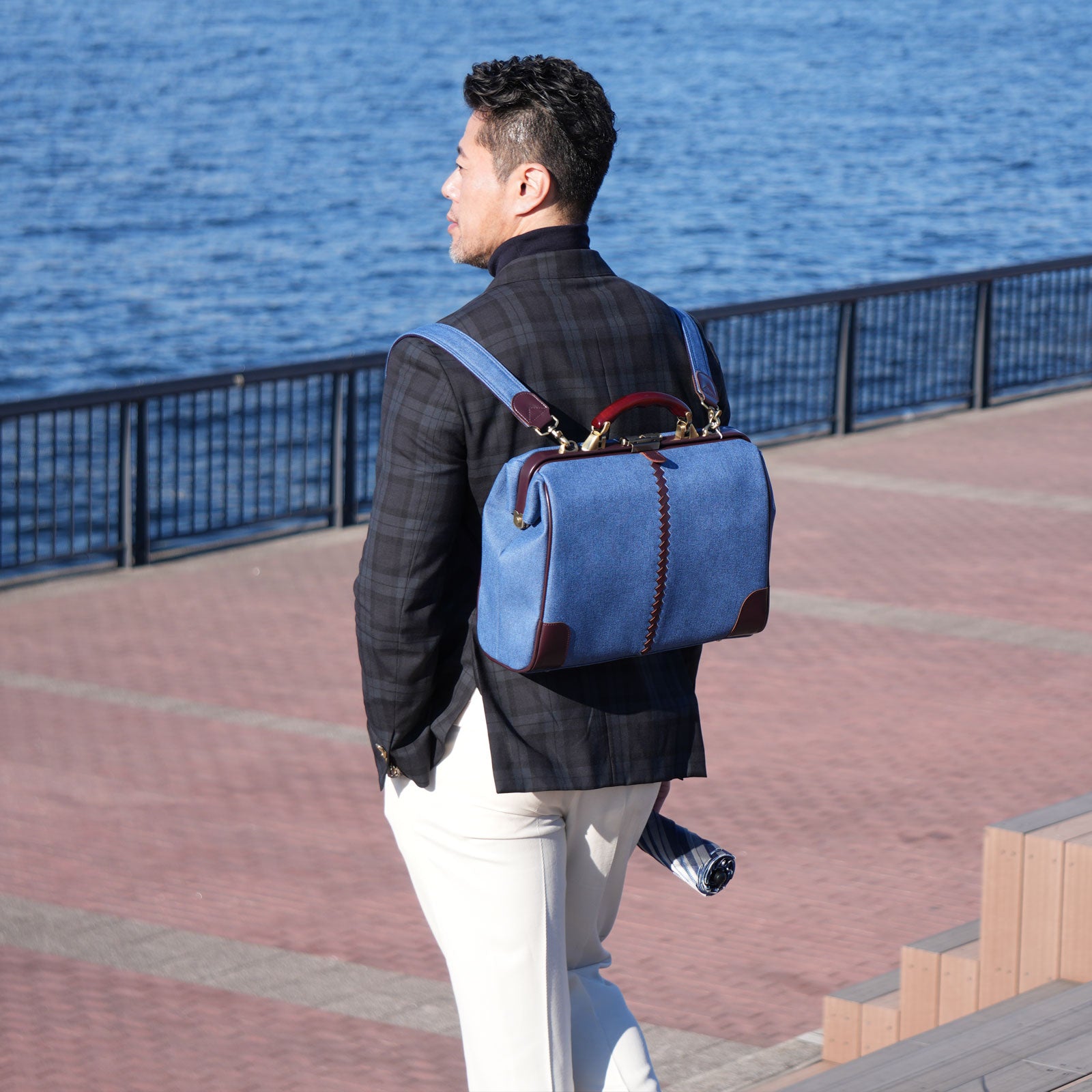 15個限定生産、2026春夏Limitedカラー「鳴門デニム」横型 ダレスバッグ